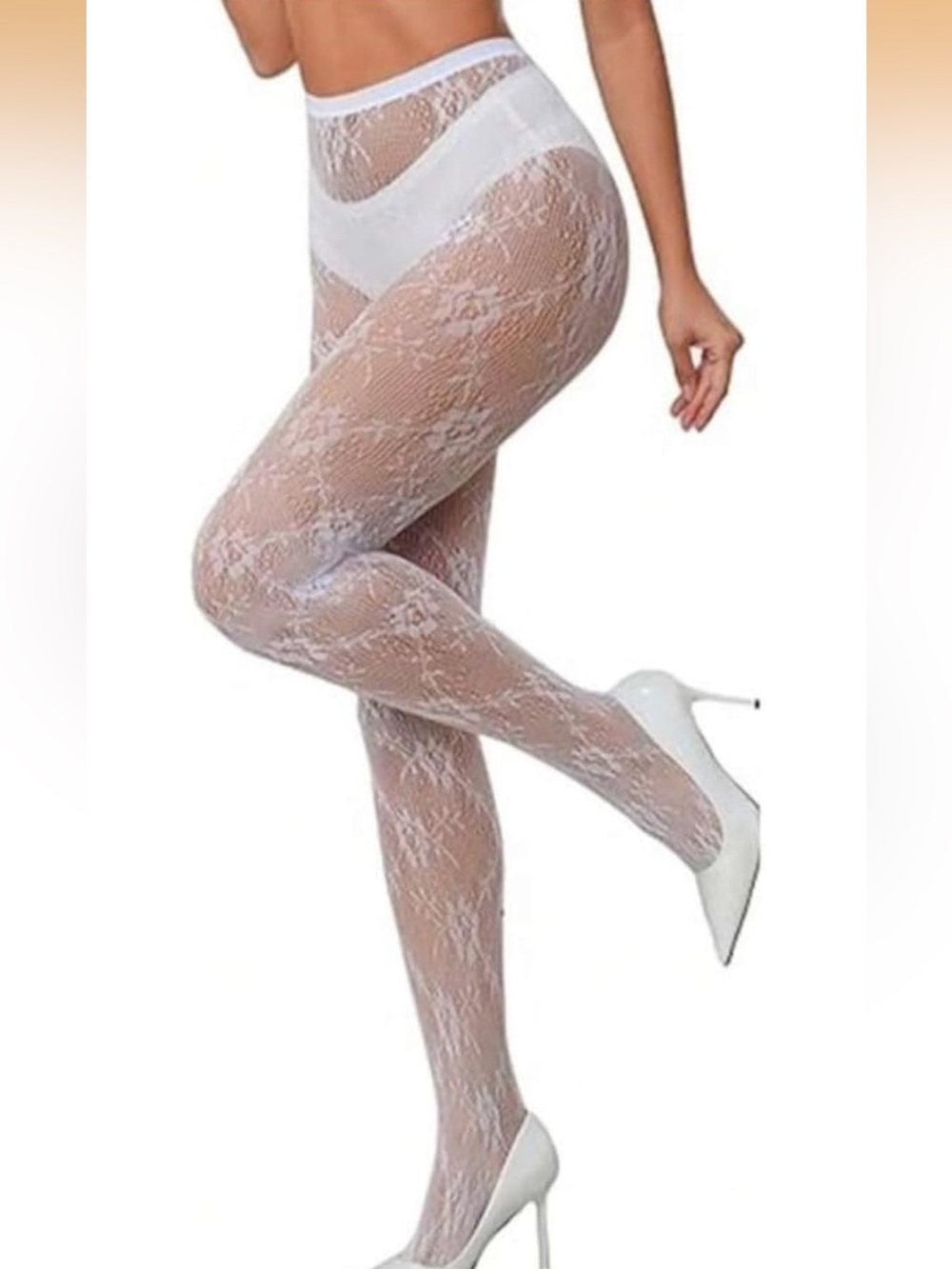 Rose Flower Fishnet Pantyhose, 1 Piece